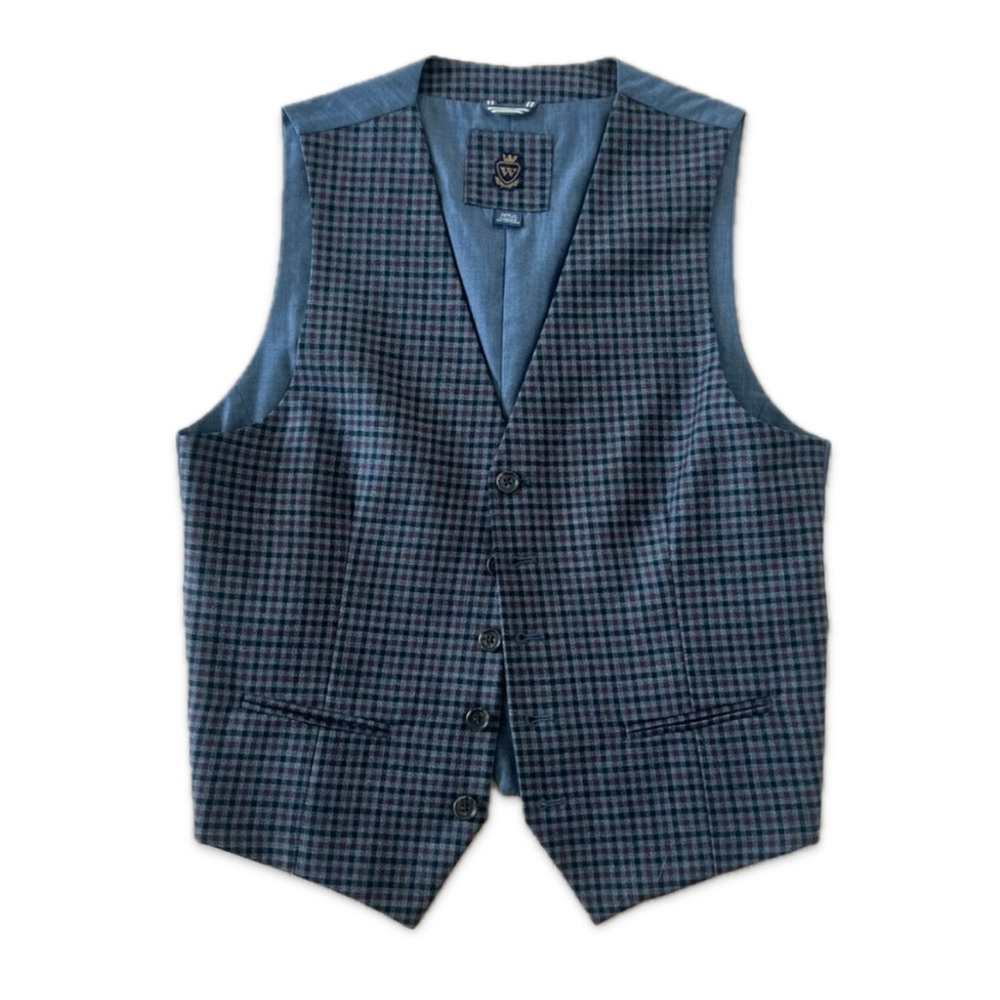 Wallin and Bros Suit Vest Checkered Medium
